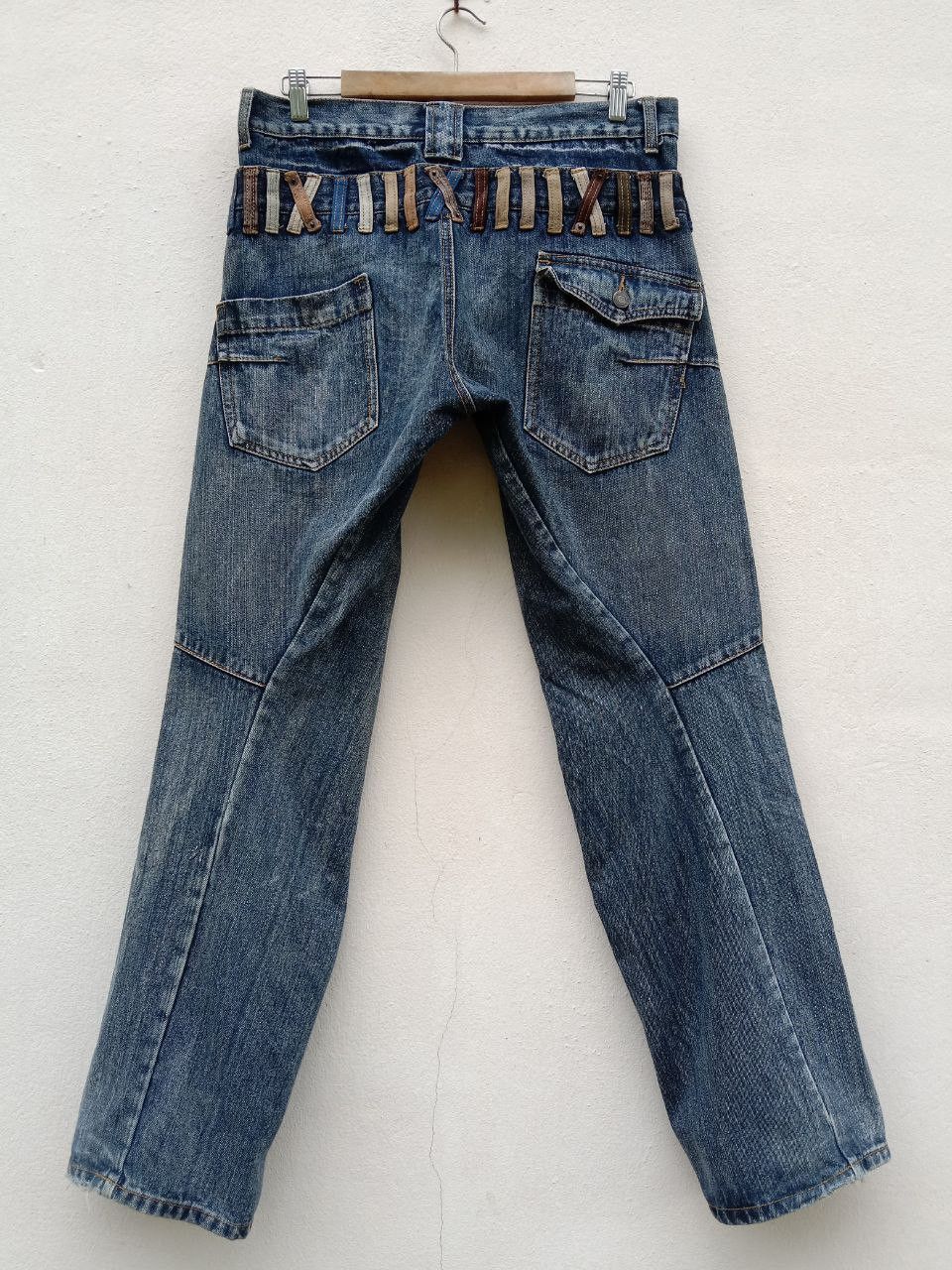 Japanese Brand Vintage Rare BreathMint Double Waist Twisted Jeans Size US 33 - 2 Thumbnail