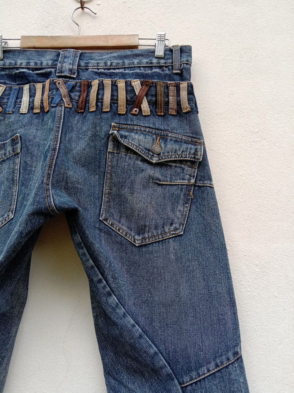 Japanese Brand Vintage Rare BreathMint Double Waist Twisted Jeans Size US 33 - 17 Thumbnail
