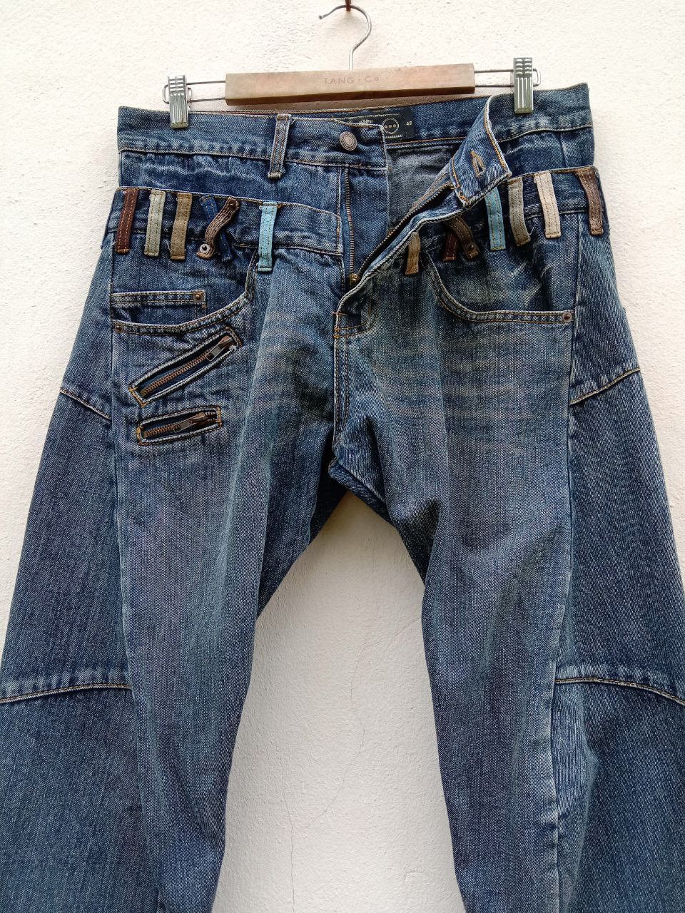 Japanese Brand Vintage Rare BreathMint Double Waist Twisted Jeans Size US 33 - 4 Thumbnail