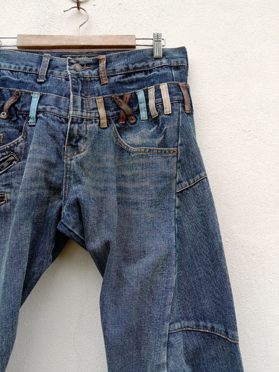 Japanese Brand Vintage Rare BreathMint Double Waist Twisted Jeans Size US 33 - 9 Thumbnail