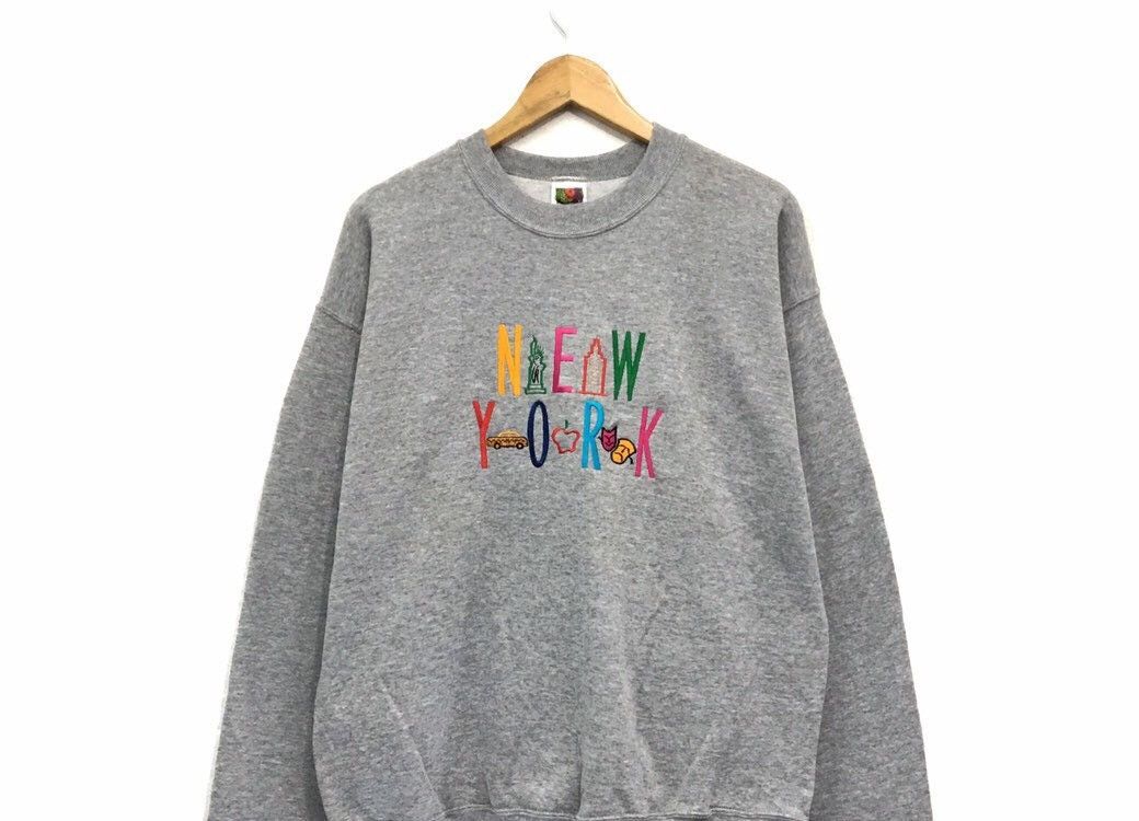 Fruit Of The Loom × Vintage Vintage Fruit Of The Loom New York Crewneck Sweatshirt Size US L / EU 52-54 / 3 - 2 Thumbnail