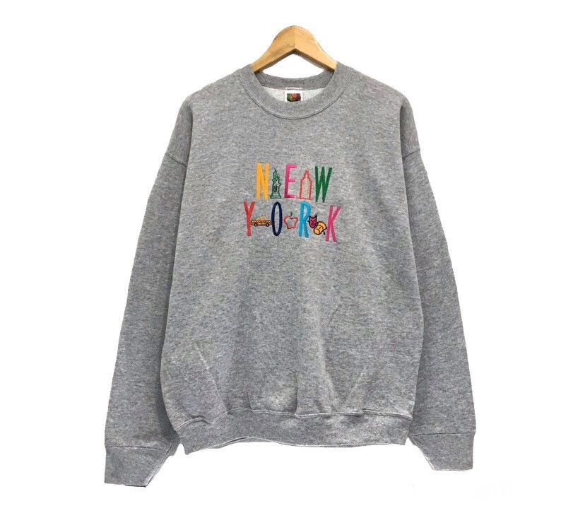 Fruit Of The Loom × Vintage Vintage Fruit Of The Loom New York Crewneck Sweatshirt Size US L / EU 52-54 / 3 - 1 Thumbnail
