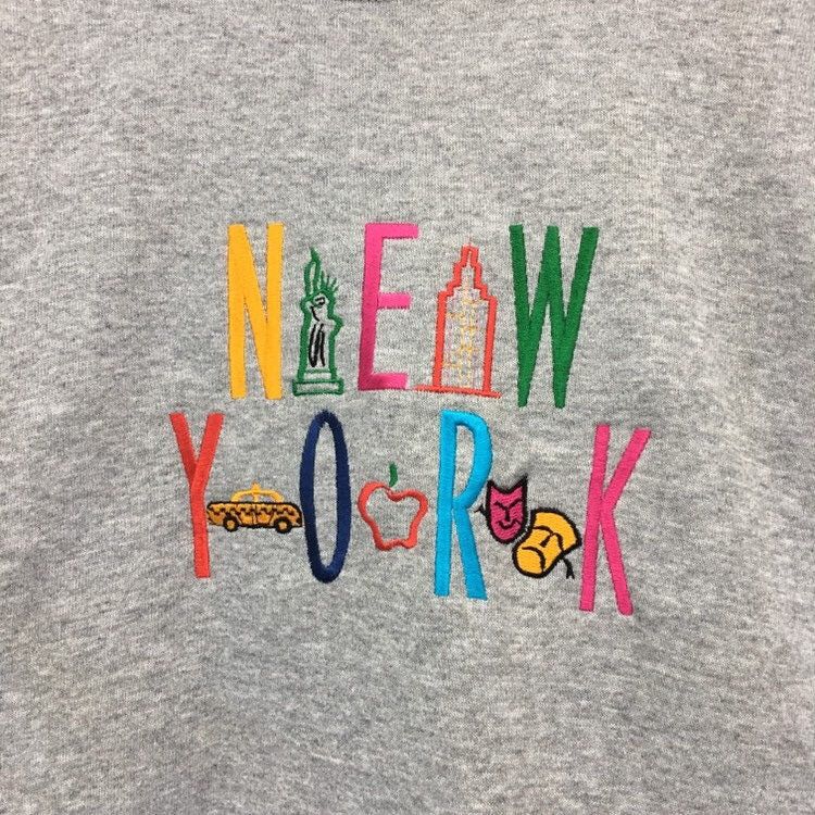 Fruit Of The Loom × Vintage Vintage Fruit Of The Loom New York Crewneck Sweatshirt Size US L / EU 52-54 / 3 - 5 Thumbnail