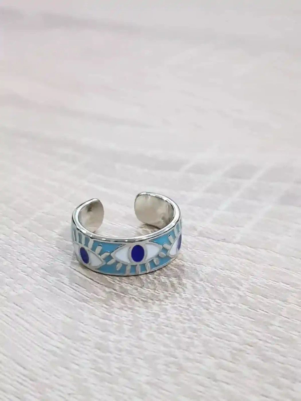 Jewelry Mix Color Evil Eye Ring Size ONE SIZE - 1 Thumbnail