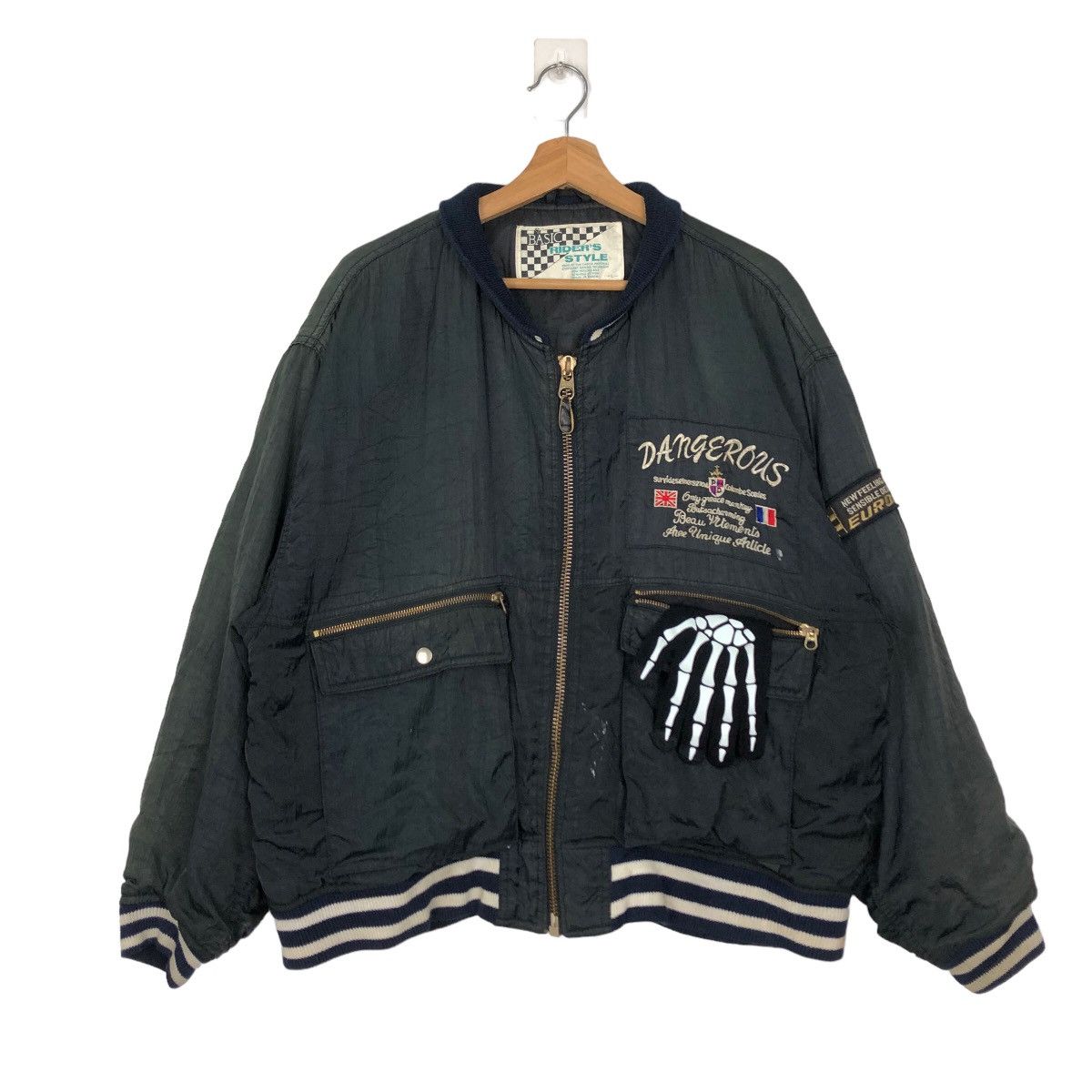 Japanese Brand VINTGE BOMBER JACKET RACING RIDER’S STYLE BIG LOGO Size US L / EU 52-54 / 3 - 1 Thumbnail