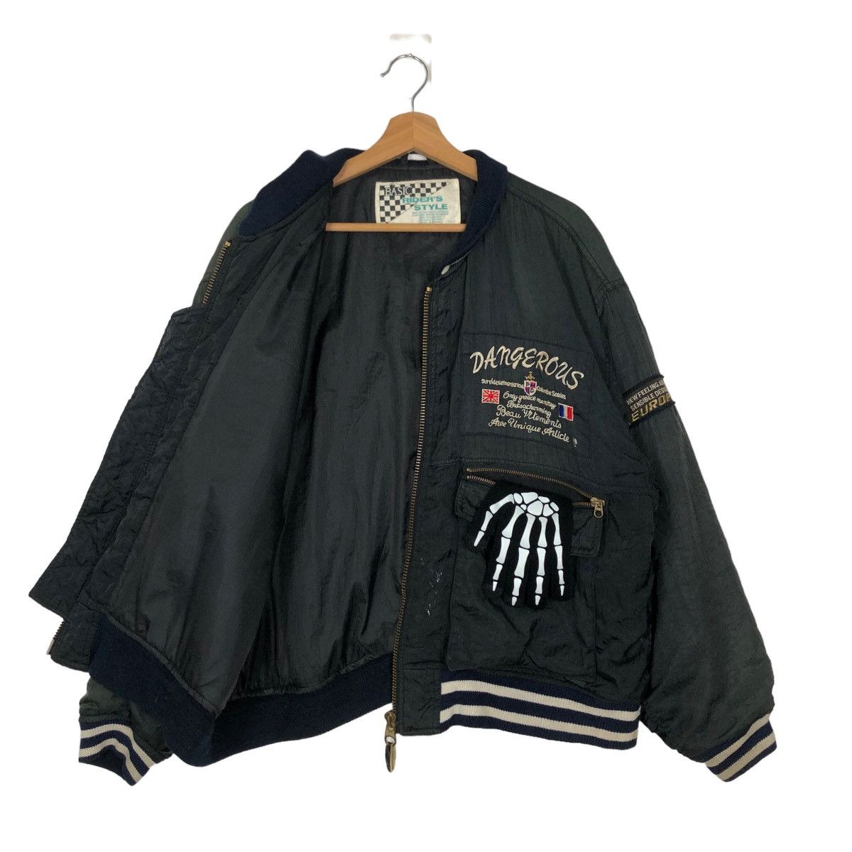Japanese Brand VINTGE BOMBER JACKET RACING RIDER’S STYLE BIG LOGO Size US L / EU 52-54 / 3 - 8 Thumbnail