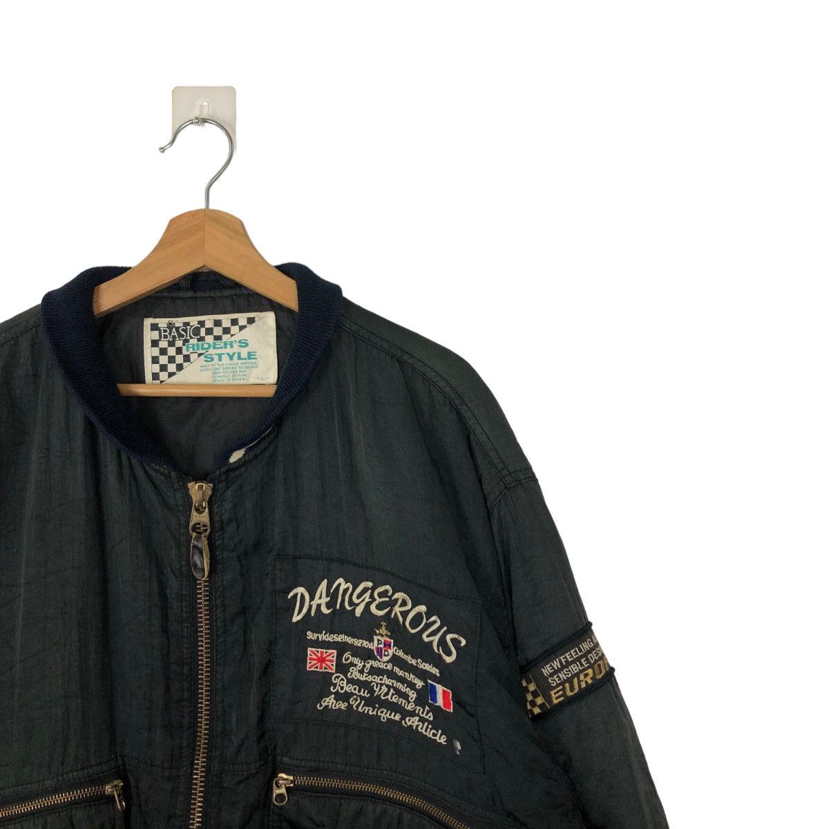 Japanese Brand VINTGE BOMBER JACKET RACING RIDER’S STYLE BIG LOGO Size US L / EU 52-54 / 3 - 5 Thumbnail