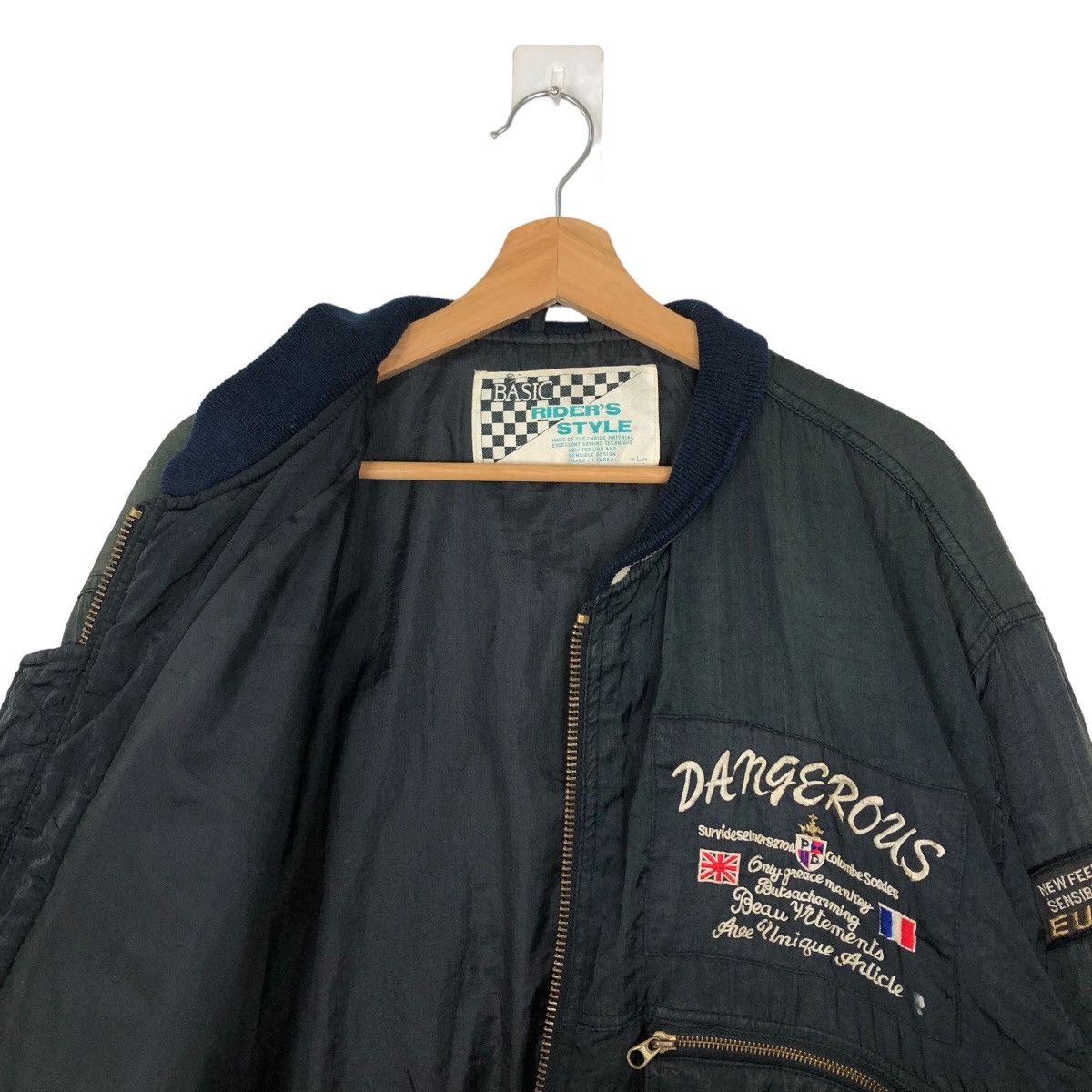 Japanese Brand VINTGE BOMBER JACKET RACING RIDER’S STYLE BIG LOGO Size US L / EU 52-54 / 3 - 9 Thumbnail