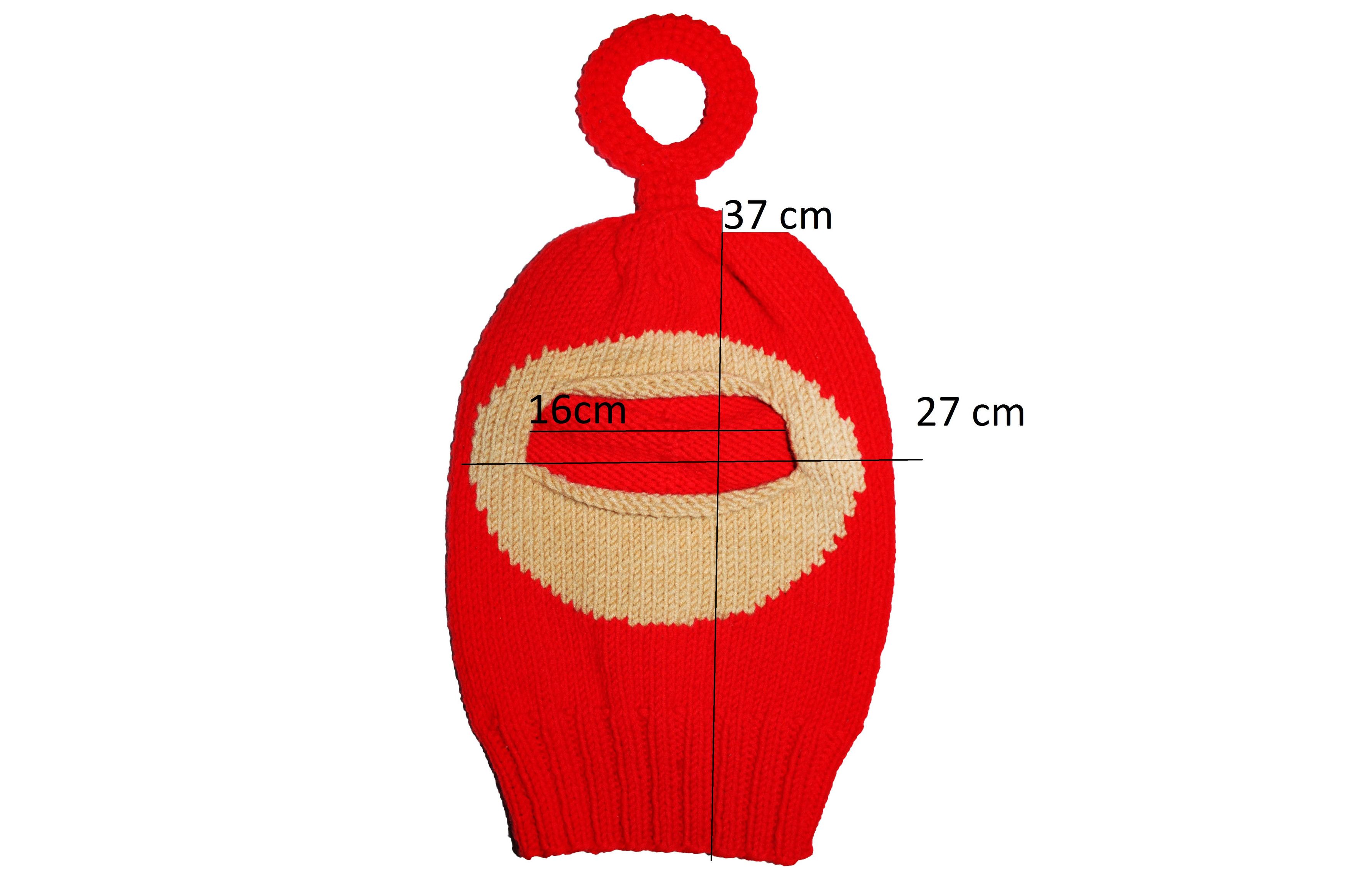 Other Hand-knitted Balaclava Mask Teletubbies "Po" Size ONE SIZE - 4 Thumbnail