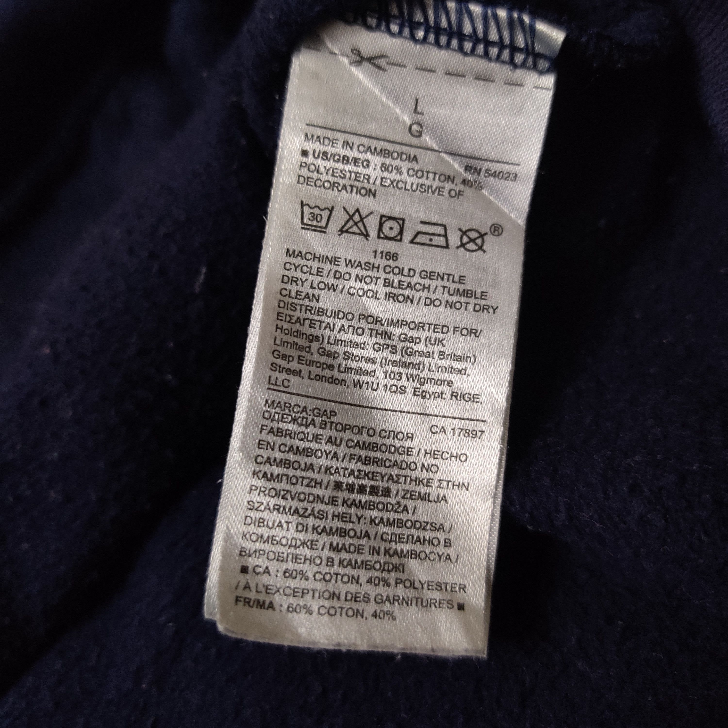 Gap Vintage Gap Hoodie Big Logo Spellout Size US L / EU 52-54 / 3 - 6 Thumbnail