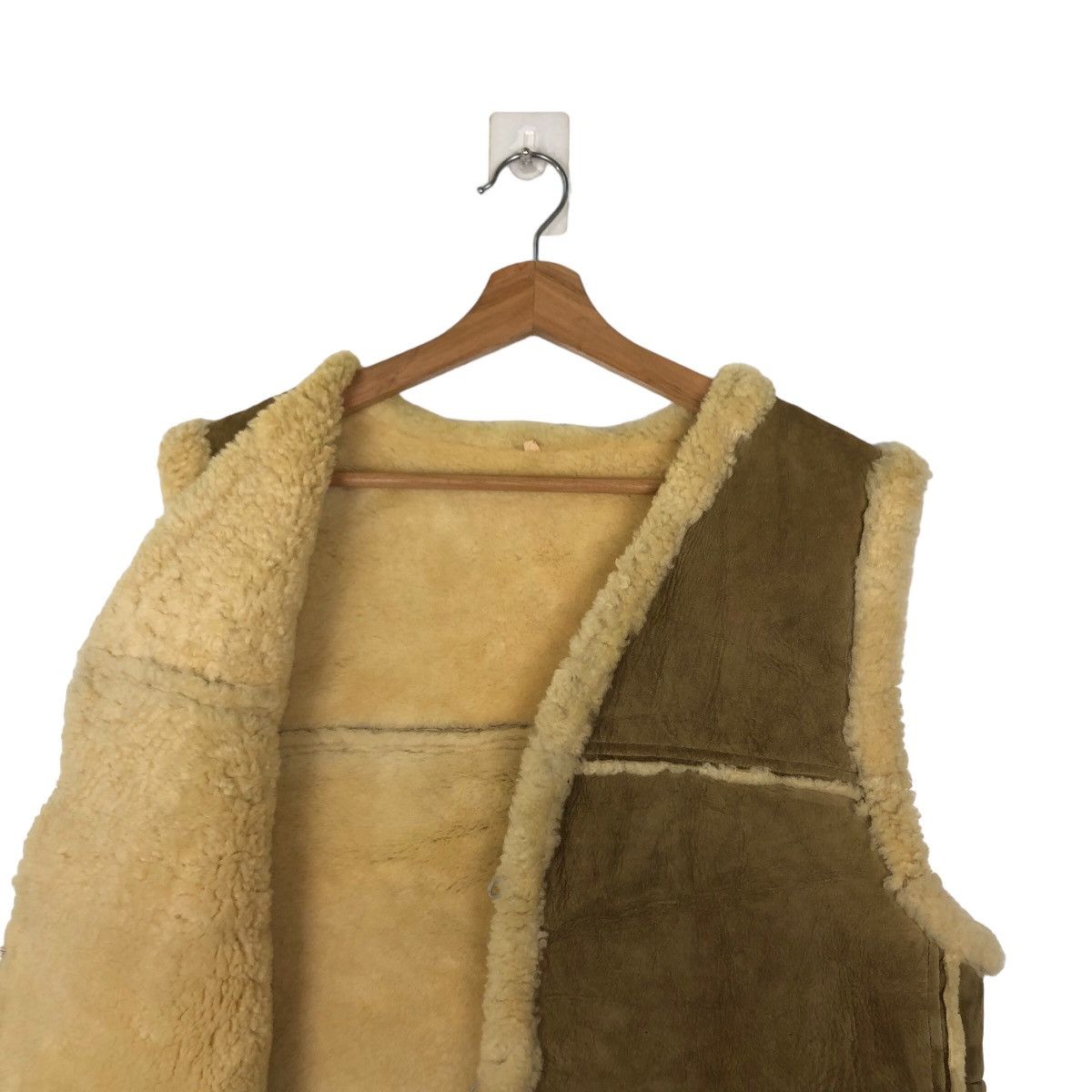 Genuine Leather VINTAGE B 3 VEST GENUINE LEATHER MINK FUR LINING GL BROWN Size US M / EU 48-50 / 2 - 9 Thumbnail