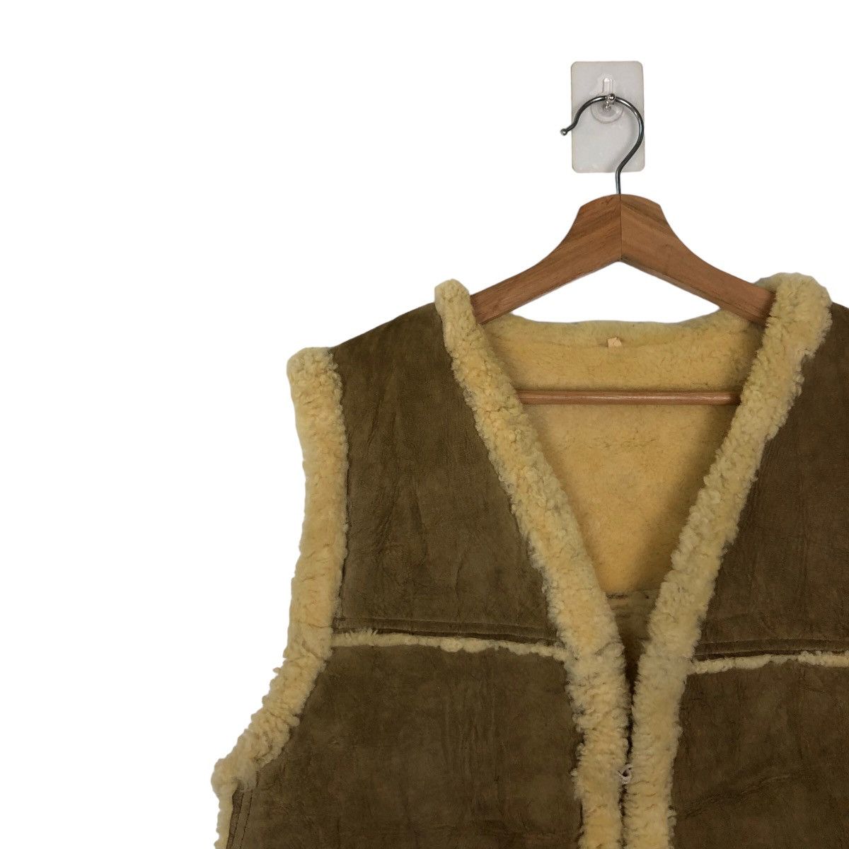 Genuine Leather VINTAGE B 3 VEST GENUINE LEATHER MINK FUR LINING GL BROWN Size US M / EU 48-50 / 2 - 6 Thumbnail