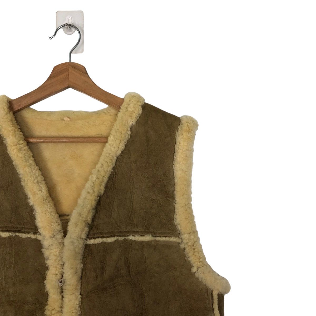 Genuine Leather VINTAGE B 3 VEST GENUINE LEATHER MINK FUR LINING GL BROWN Size US M / EU 48-50 / 2 - 5 Thumbnail