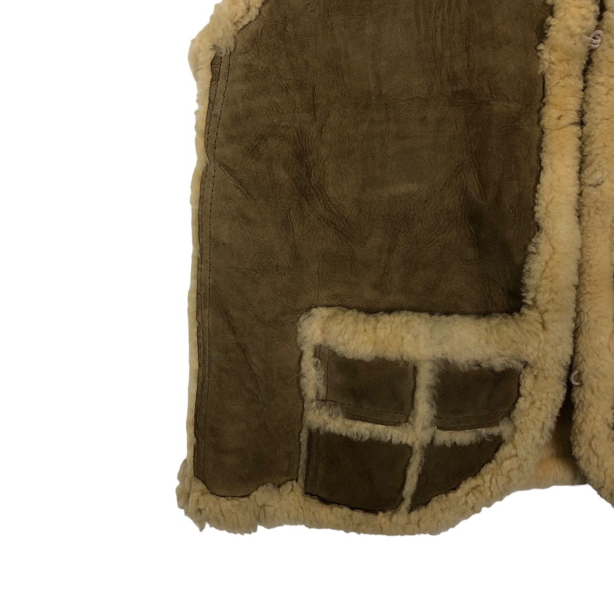 Genuine Leather VINTAGE B 3 VEST GENUINE LEATHER MINK FUR LINING GL BROWN Size US M / EU 48-50 / 2 - 3 Thumbnail