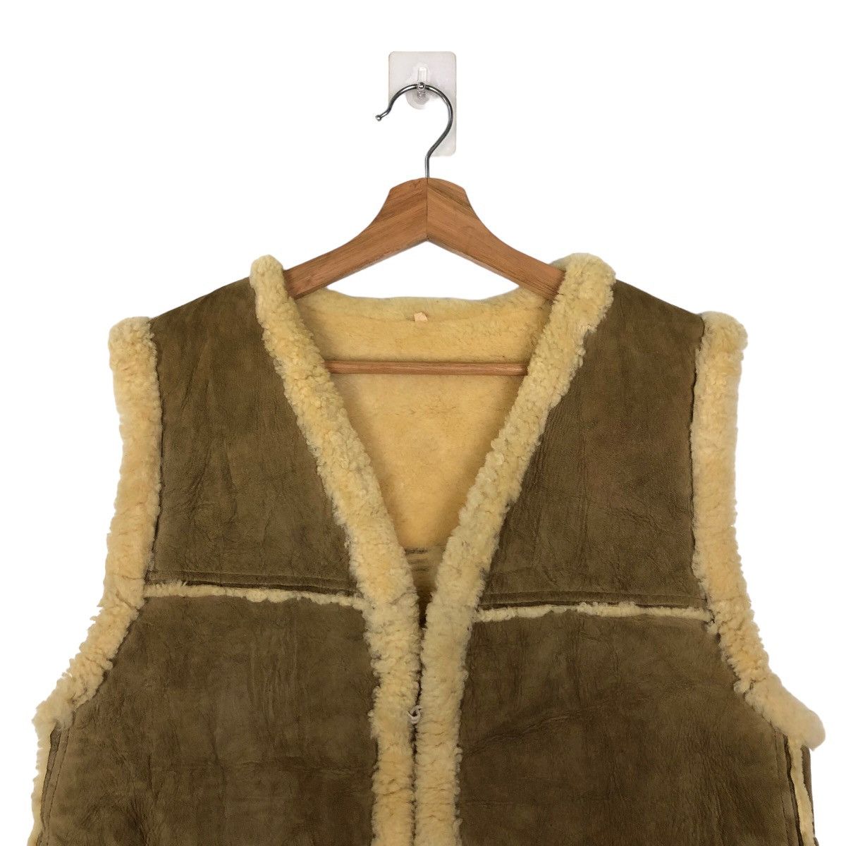 Genuine Leather VINTAGE B 3 VEST GENUINE LEATHER MINK FUR LINING GL BROWN Size US M / EU 48-50 / 2 - 2 Thumbnail