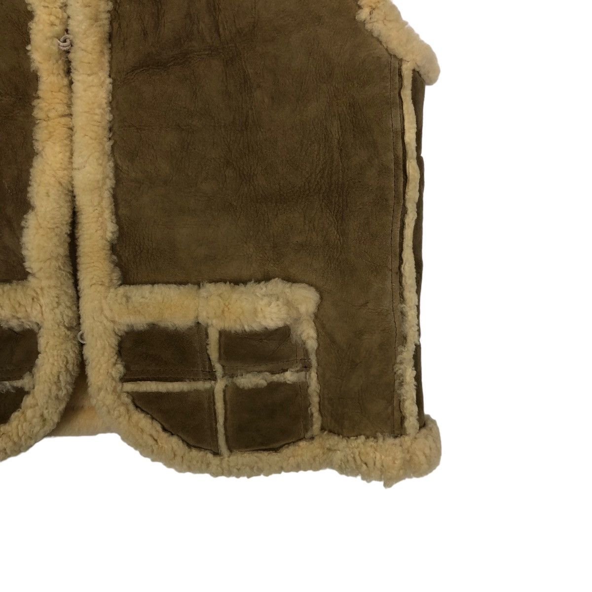 Genuine Leather VINTAGE B 3 VEST GENUINE LEATHER MINK FUR LINING GL BROWN Size US M / EU 48-50 / 2 - 4 Thumbnail