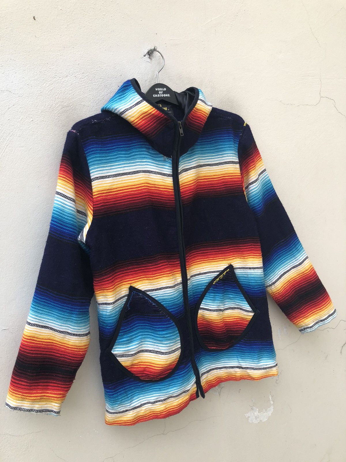 Vintage One’s Garment Japan Navajo Blanket Used Look Hoodie Sweater Size US M / EU 48-50 / 2 - 10 Thumbnail