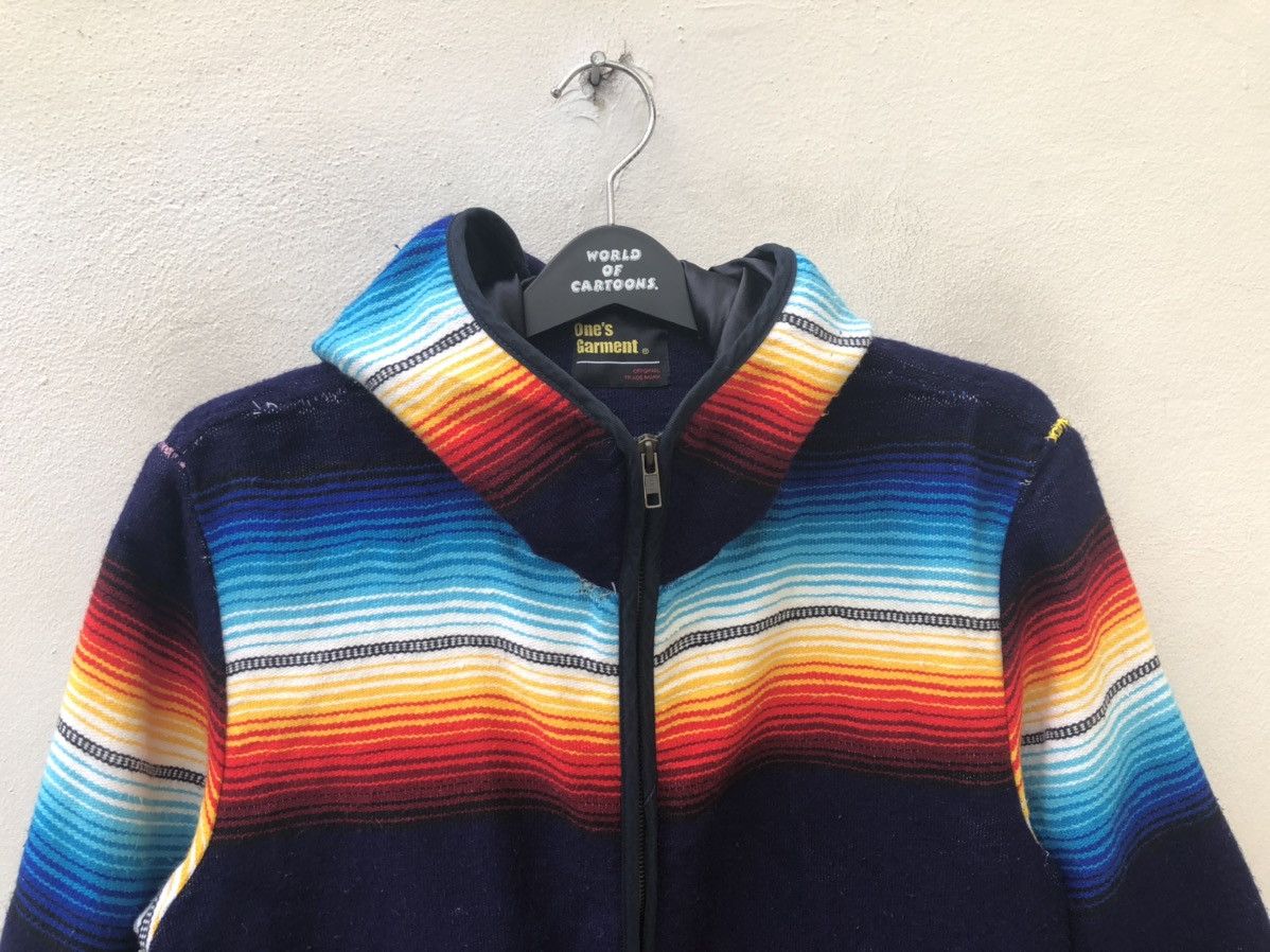 Vintage One’s Garment Japan Navajo Blanket Used Look Hoodie Sweater Size US M / EU 48-50 / 2 - 8 Thumbnail
