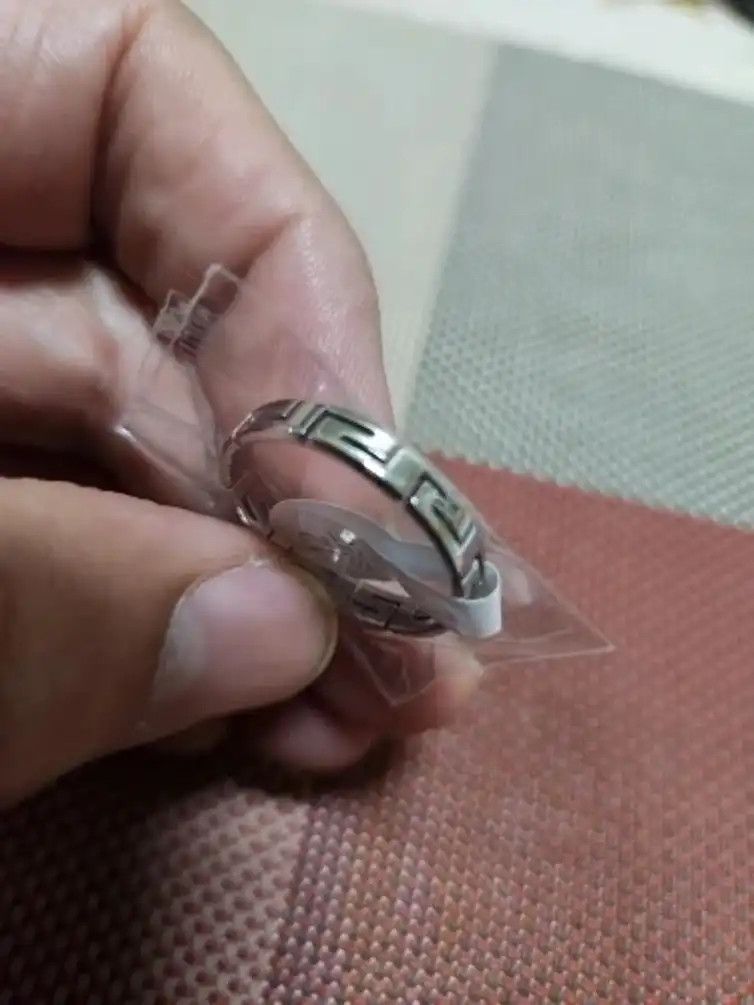 Other Silver Color Geometry Line Ring Size ONE SIZE - 3 Thumbnail