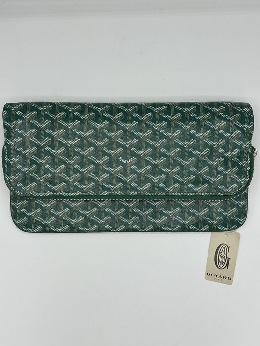 Goyard, Bags, Goyard Saintemarie Gm Clutch Green New In Box