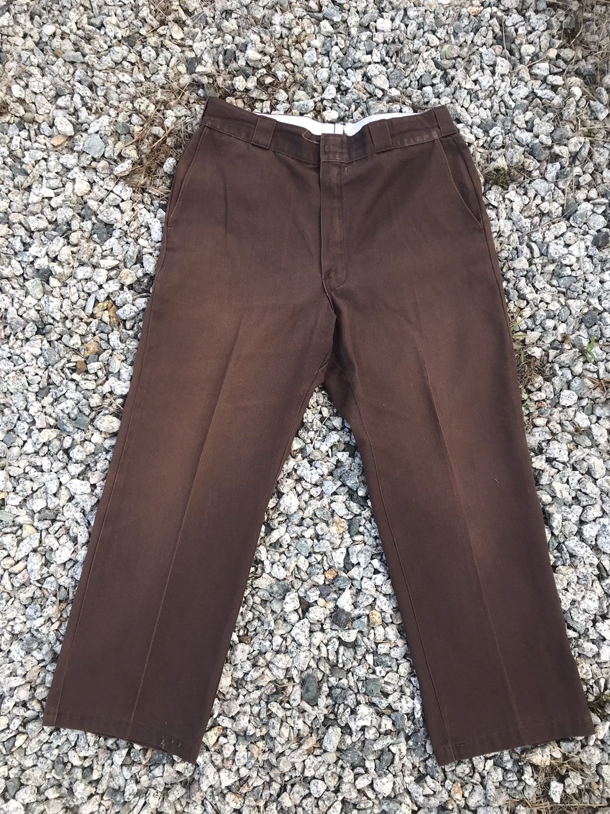 image of Vintage Dickies Sun Faded Pants in Brown, Men's (Size 35)