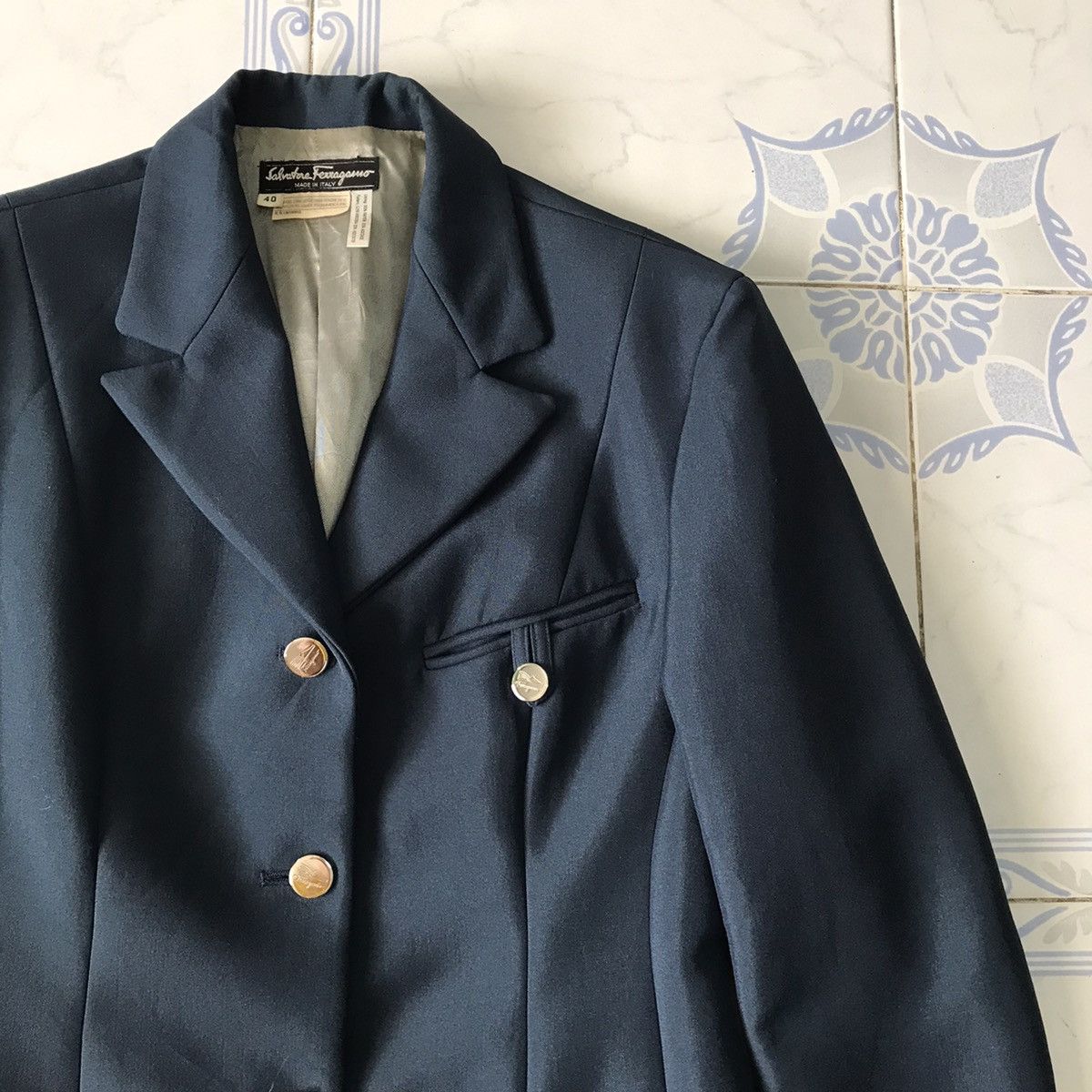 Salvatore Ferragamo Salvatore Ferragamo Wool & Nylon Jacket Coat Made in Italy Size S / US 4 / IT 40 - 5 Thumbnail