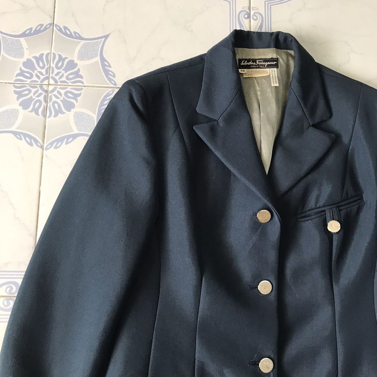 Salvatore Ferragamo Salvatore Ferragamo Wool & Nylon Jacket Coat Made in Italy Size S / US 4 / IT 40 - 6 Thumbnail