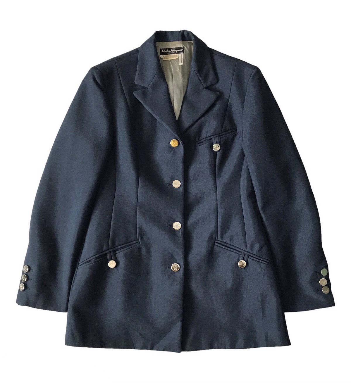 Salvatore Ferragamo Salvatore Ferragamo Wool & Nylon Jacket Coat Made in Italy Size S / US 4 / IT 40 - 1 Thumbnail