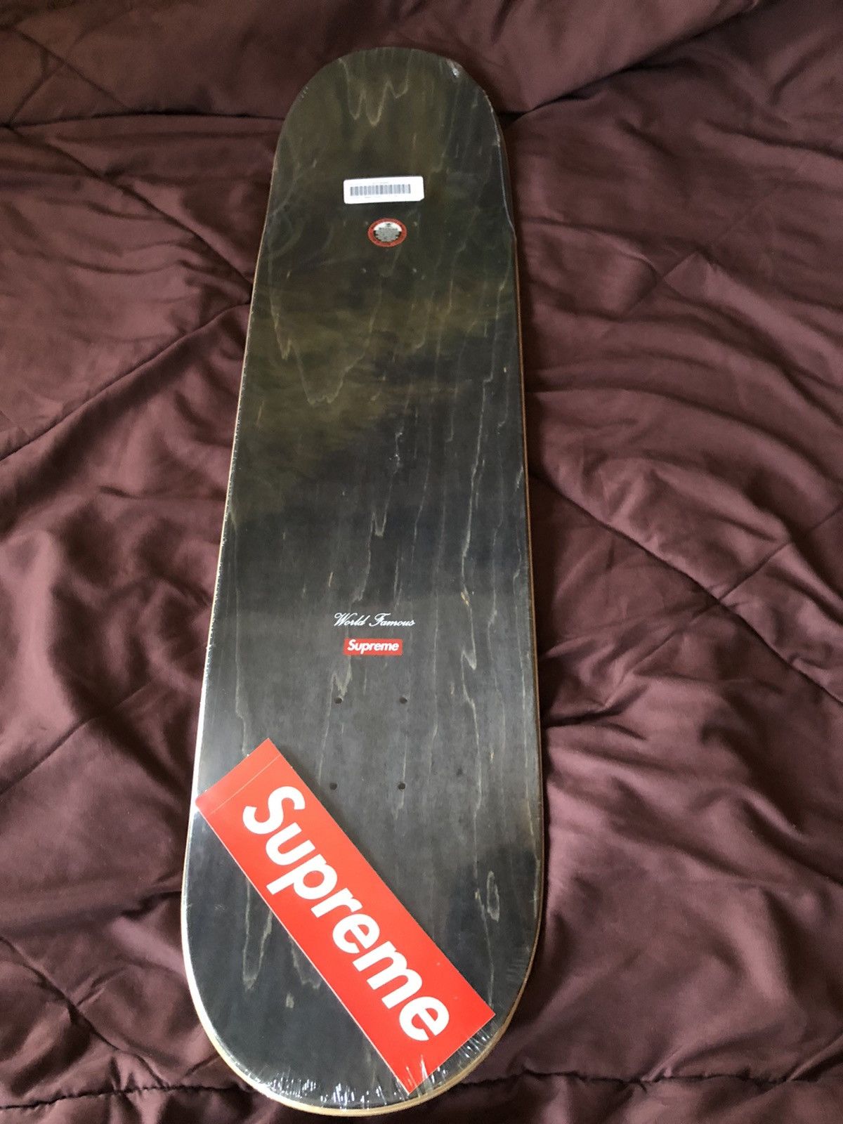 Supreme Distorted Logo Skateboard Deck - Yellow 8.375" x 32.125" Size ONE SIZE - 4 Thumbnail