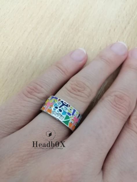 Jewelry Colourful Cat Eyes Ring Size ONE SIZE - 4 Thumbnail