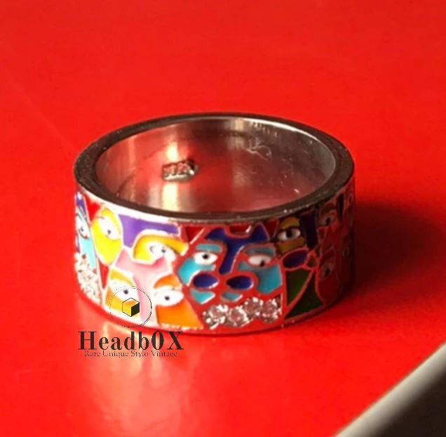 Jewelry Colourful Cat Eyes Ring Size ONE SIZE - 2 Thumbnail
