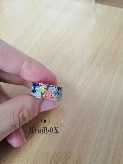 Jewelry Colourful Cat Eyes Ring Size ONE SIZE - 5 Thumbnail