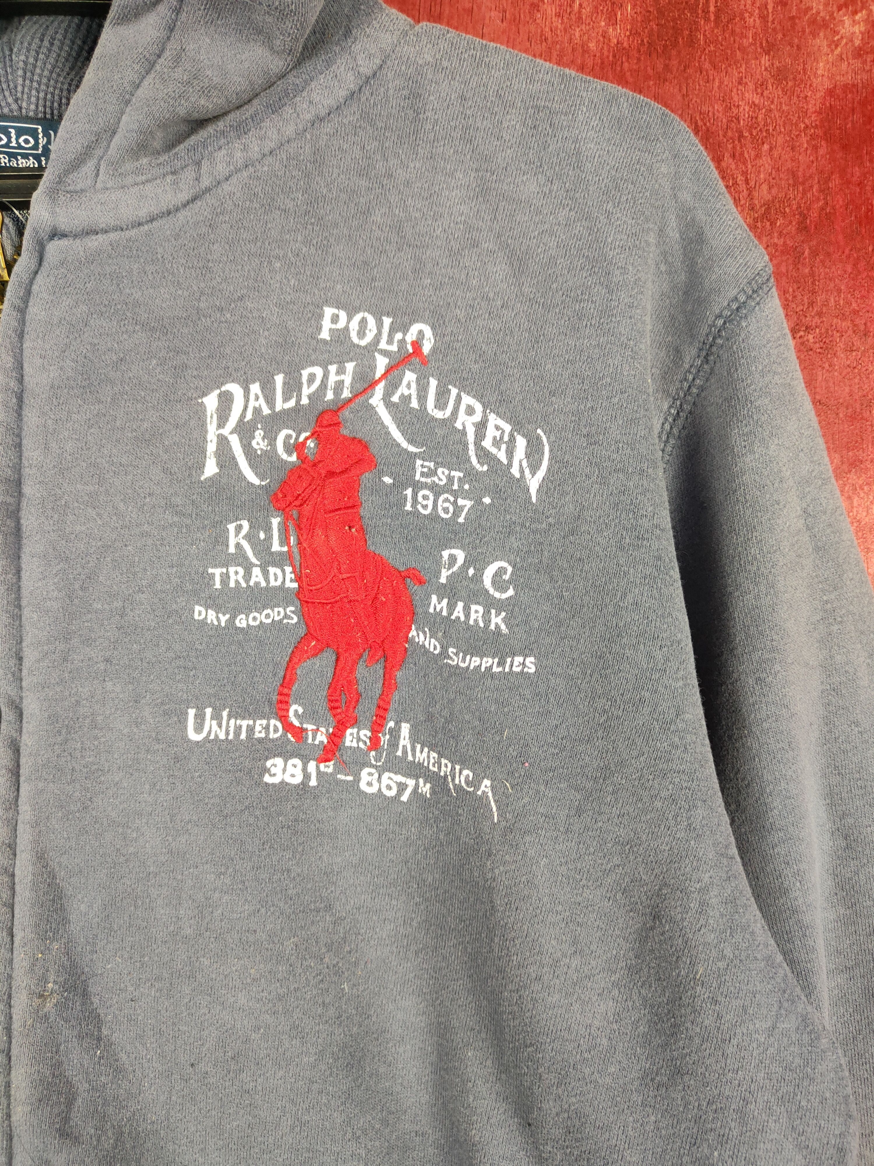 Polo Ralph Lauren DL Polo by Ralph Lauren faded Blue Sweater #4704 Size US M / EU 48-50 / 2 - 8 Thumbnail