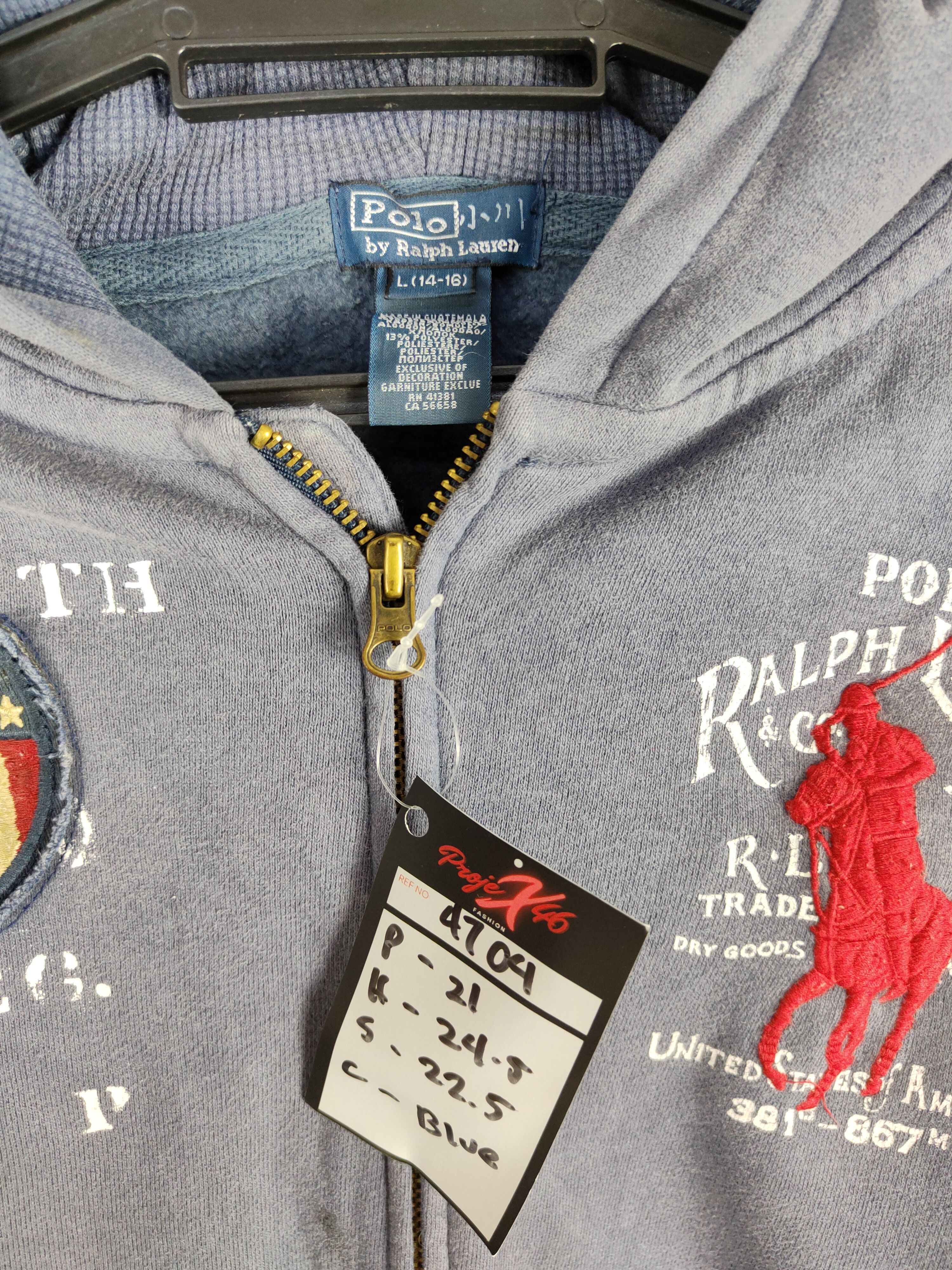 Polo Ralph Lauren DL Polo by Ralph Lauren faded Blue Sweater #4704 Size US M / EU 48-50 / 2 - 13 Thumbnail