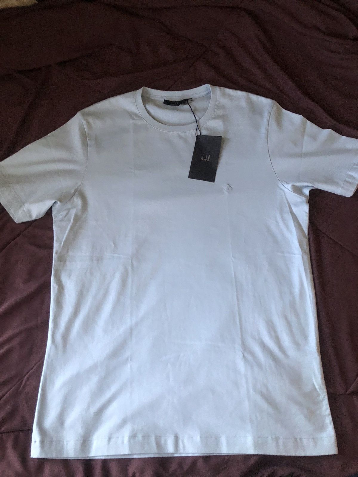 Alfred Dunhill CLASSIC COTTON T-SHIRT - Grey Blue Tee Size US M / EU 48-50 / 2 - 1 Thumbnail