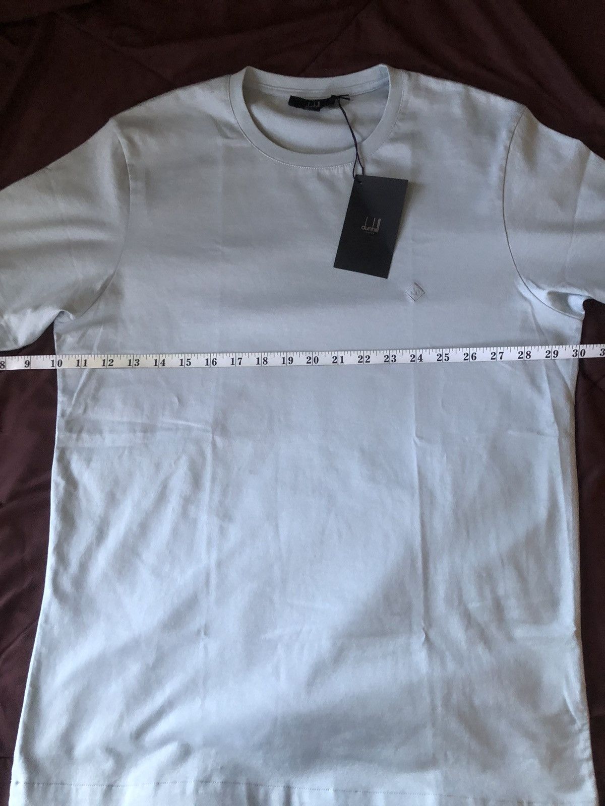 Alfred Dunhill CLASSIC COTTON T-SHIRT - Grey Blue Tee Size US M / EU 48-50 / 2 - 5 Thumbnail