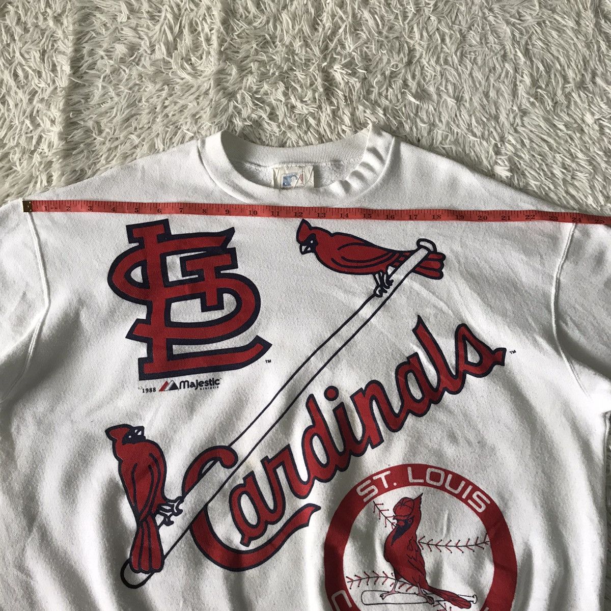 Majestic Vtg MLB Majestic Print St.Louis Cardinals Sweatshirt Size US XL / EU 56 / 4 - 20 Thumbnail
