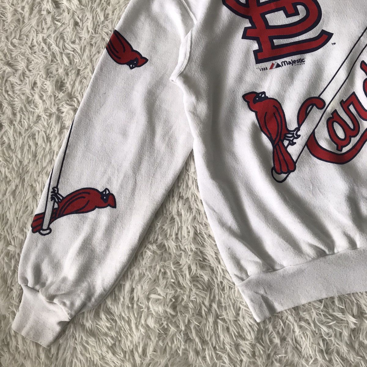 Majestic Vtg MLB Majestic Print St.Louis Cardinals Sweatshirt Size US XL / EU 56 / 4 - 3 Thumbnail