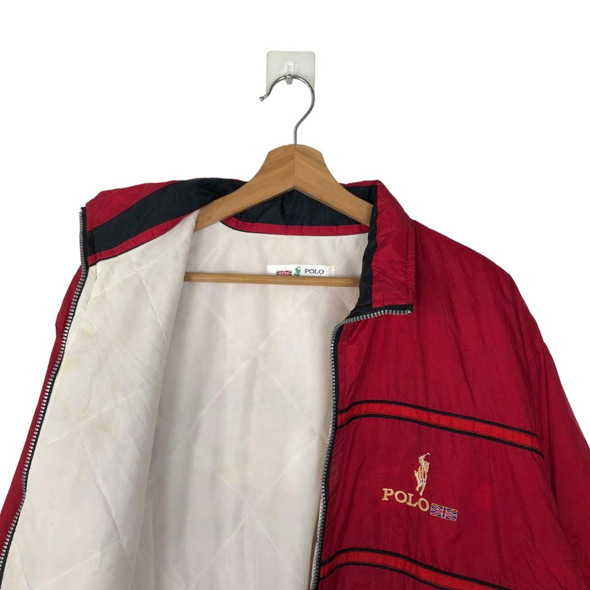 Japanese Brand VINTAGE BOMBER JACKET POLO ENGLISH BIG LOGO EMBROIDERED Size US L / EU 52-54 / 3 - 9 Thumbnail