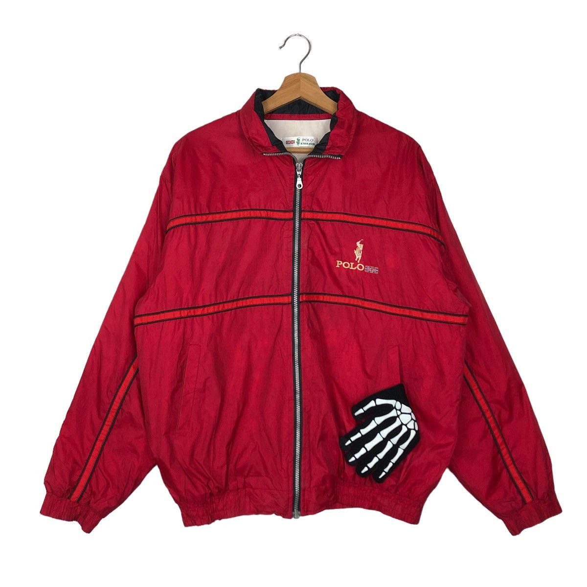 Japanese Brand VINTAGE BOMBER JACKET POLO ENGLISH BIG LOGO EMBROIDERED Size US L / EU 52-54 / 3 - 1 Thumbnail