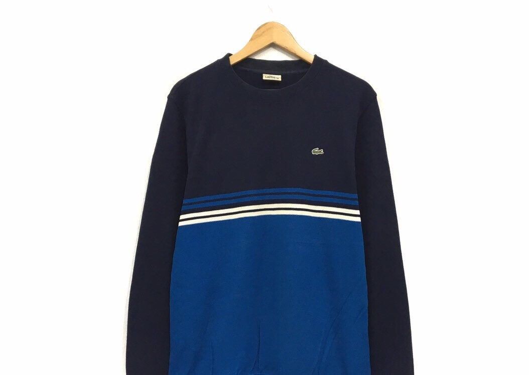 Lacoste × Vintage LACOSTE Multicolour Crewneck Sweatshirt Size US L / EU 52-54 / 3 - 3 Thumbnail