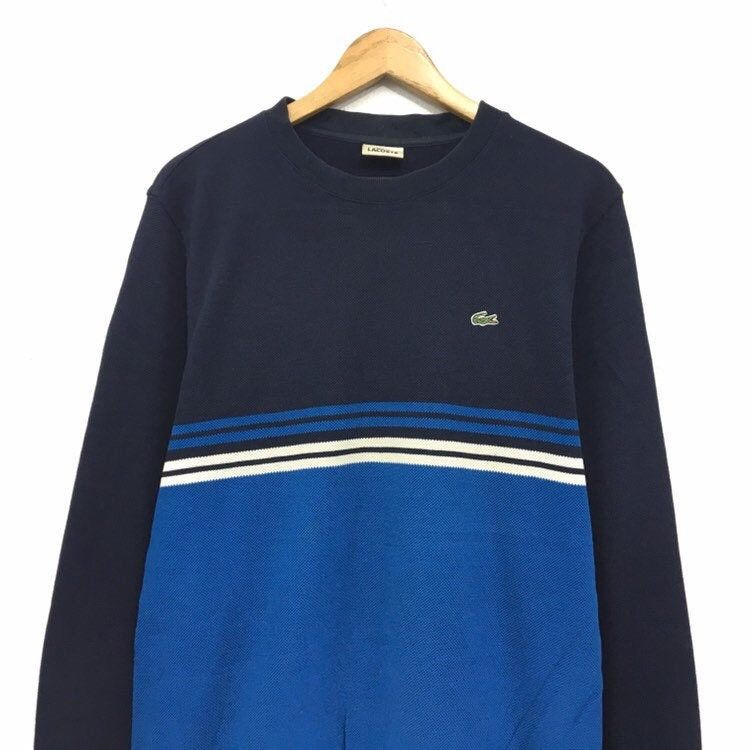 Lacoste × Vintage LACOSTE Multicolour Crewneck Sweatshirt Size US L / EU 52-54 / 3 - 4 Thumbnail