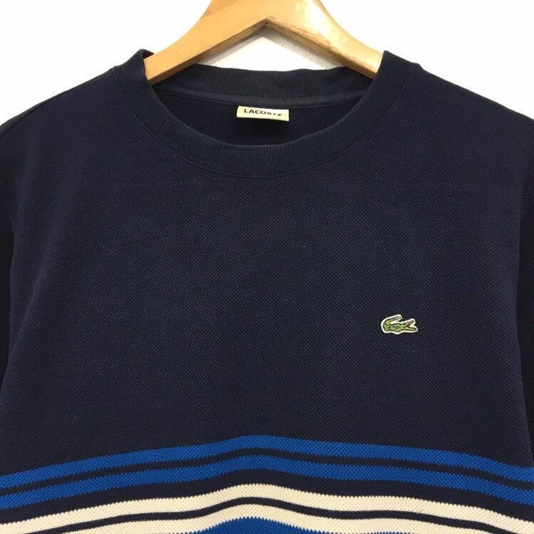 Lacoste × Vintage LACOSTE Multicolour Crewneck Sweatshirt Size US L / EU 52-54 / 3 - 6 Thumbnail