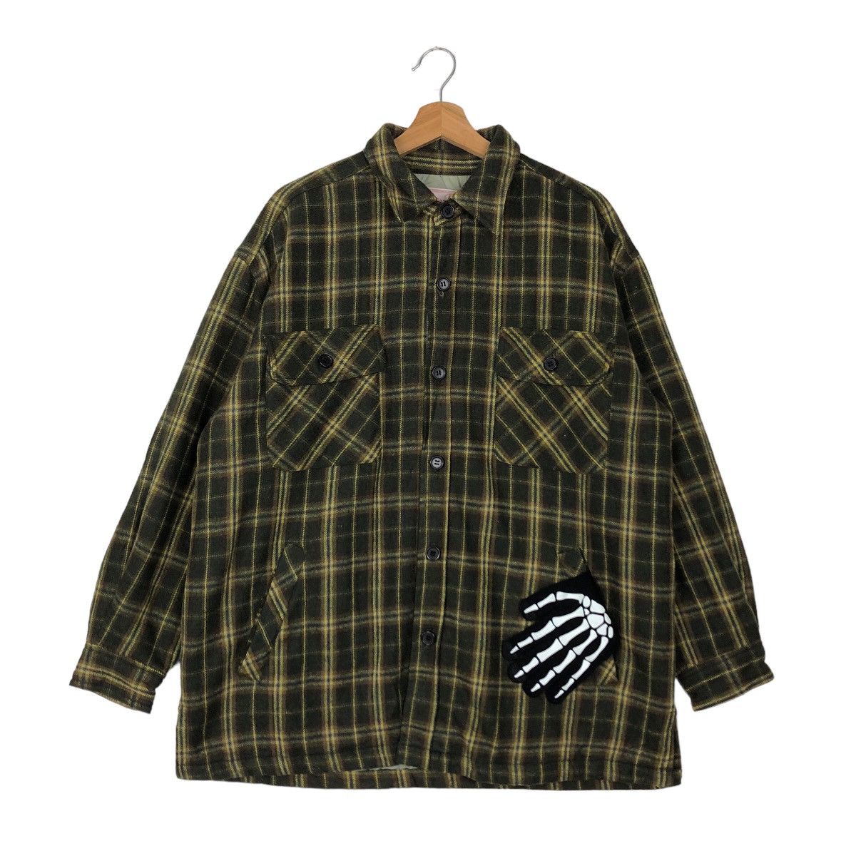 VINTAGE FLANNEL JACKET TARTAN DESIGN SALLENA PIEO JAPAN