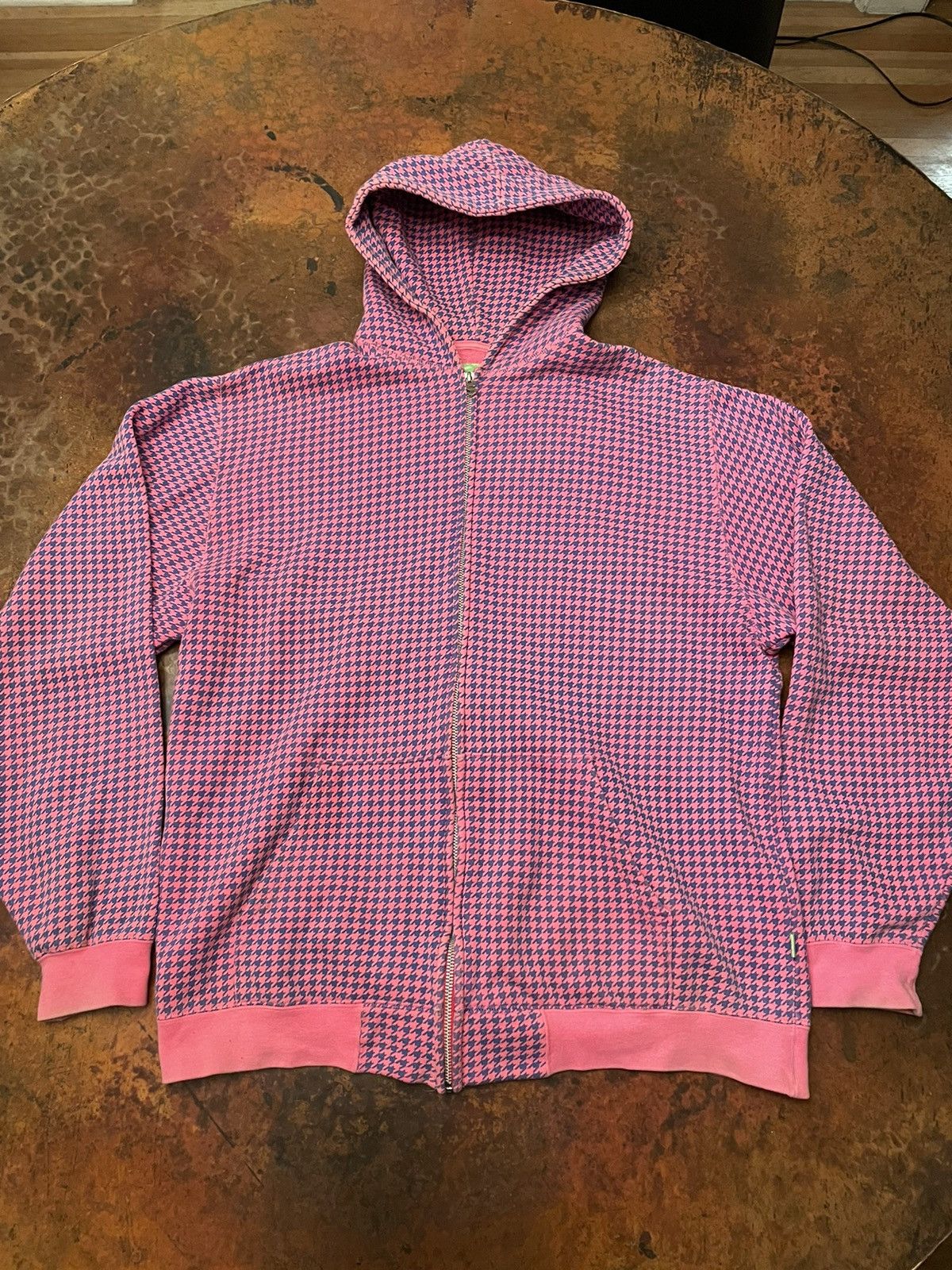 Swagger Houndstooth print zip up hoodie | Grailed
