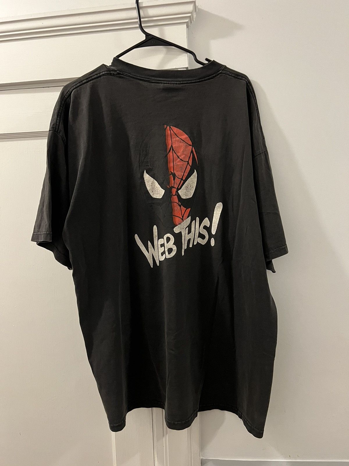 image of Marvel Comics x Vintage Spider-Man Shirt in Black, Men's (Size 2XL)