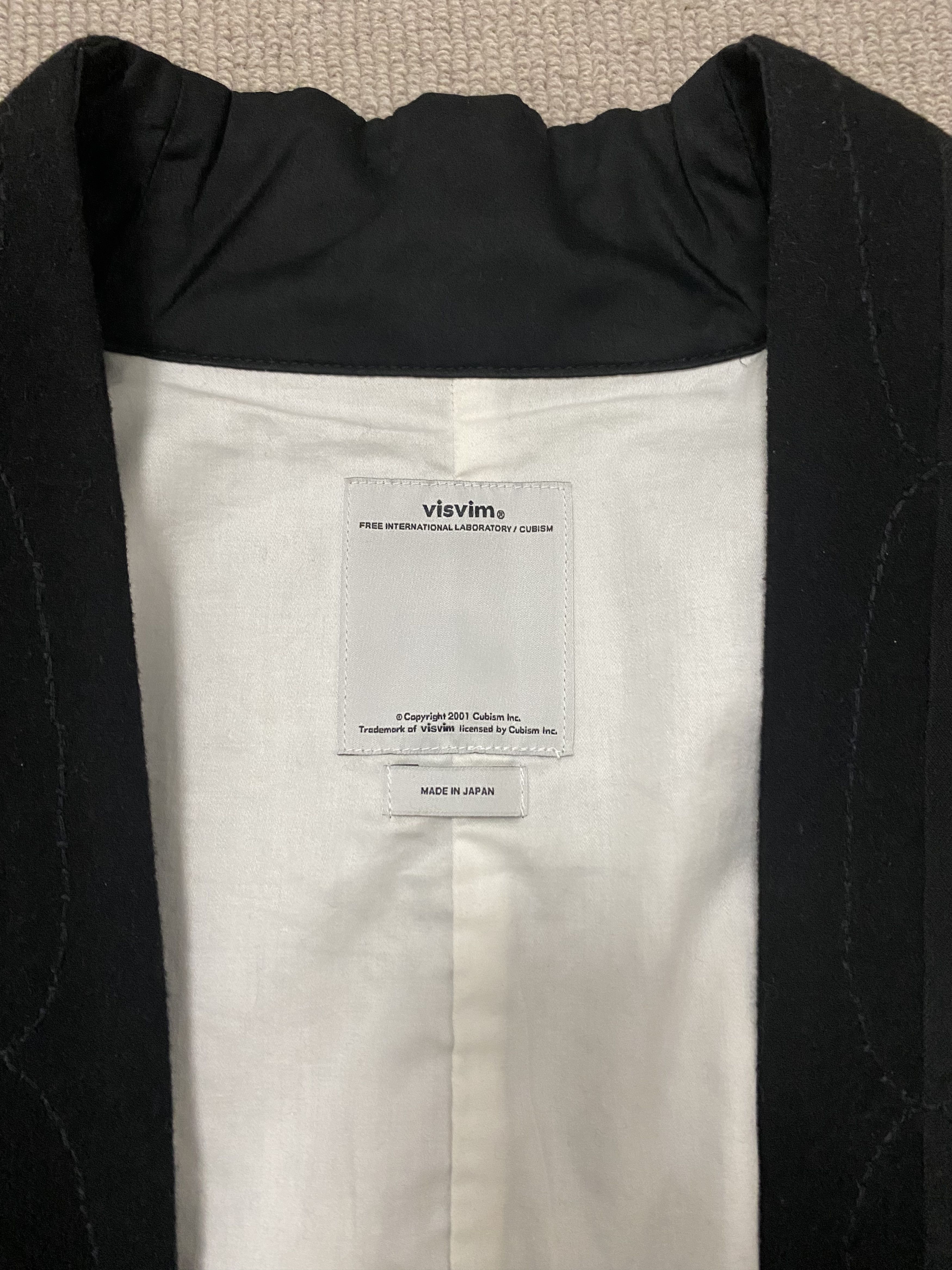 VISVIM RUUNPE COAT PINSTRIPE