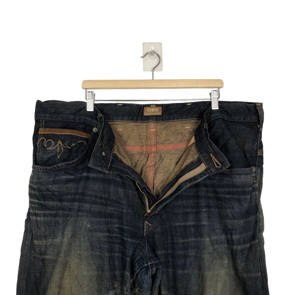 Japanese Brand VINTAGE EDWIN JEANS DENIM PATCHWORK JEANS Size US 42 / EU 58 - 4 Thumbnail