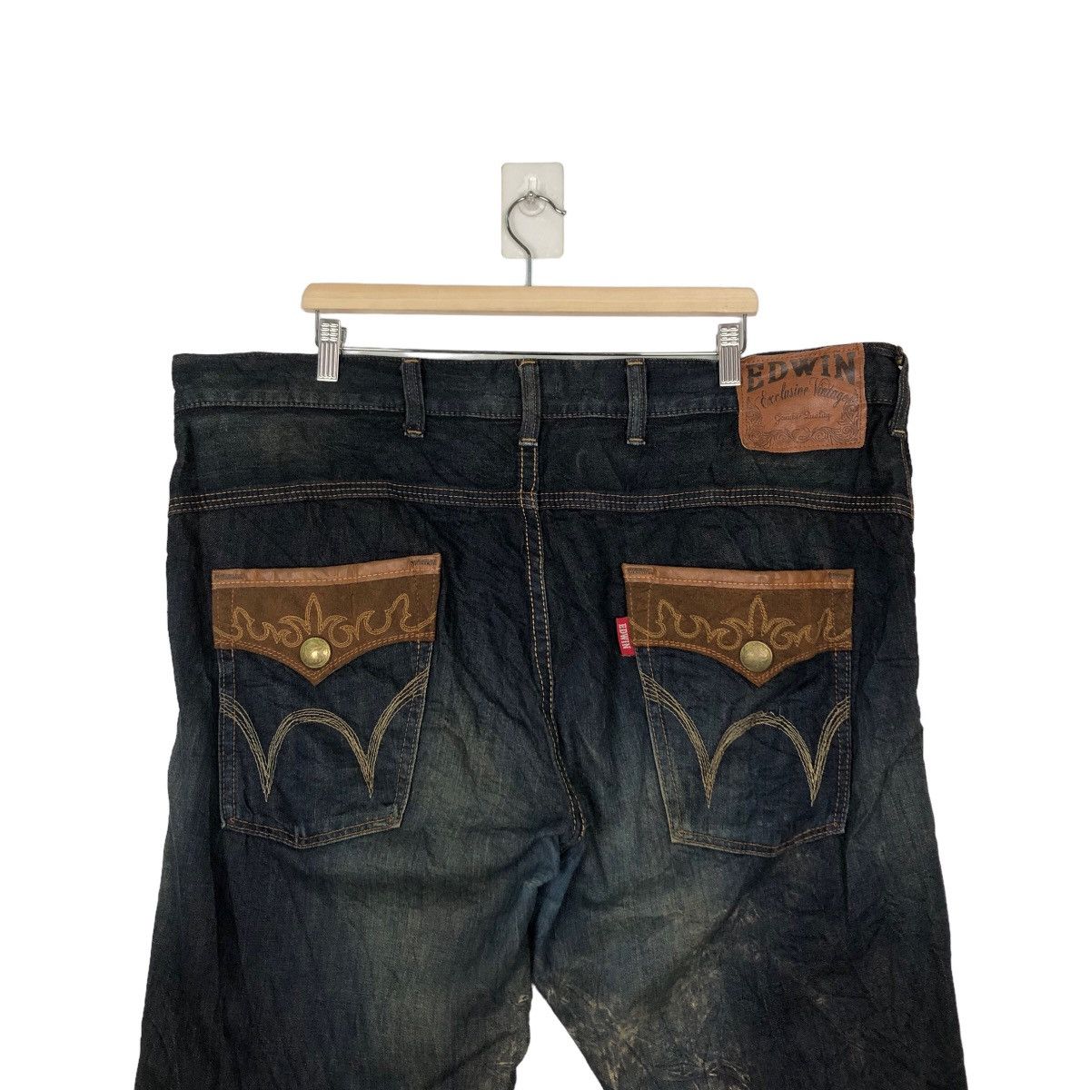 Japanese Brand VINTAGE EDWIN JEANS DENIM PATCHWORK JEANS Size US 42 / EU 58 - 3 Thumbnail