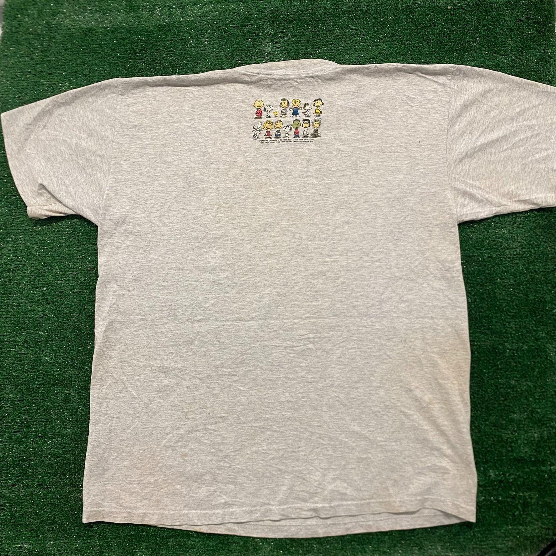 Peanuts Rare Vintage 90s Peanuts Snoopy Single Stitch Comic T-Shirt Size US XL / EU 56 / 4 - 5 Thumbnail